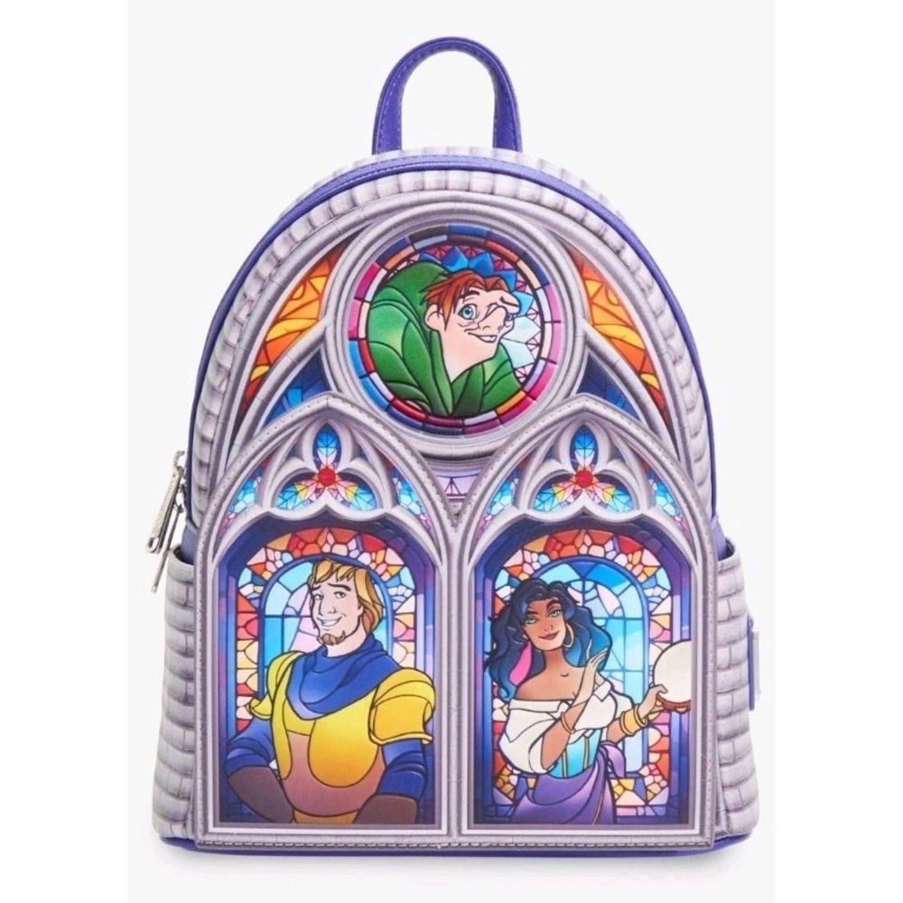 Loungefly Disney The Hunchback of Notre Dame Stained Glass Windows Mini Backpack